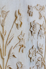 The Taj Mahal decoartion detail, India