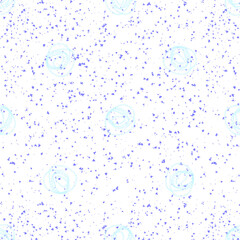 Hand Drawn Snowflakes Christmas Seamless Pattern. Subtle Flying Snow Flakes on chalk snowflakes Background. Alive chalk handdrawn snow overlay. Superb holiday season decoration.