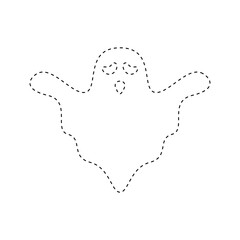 Ghost tracing worksheet for kids