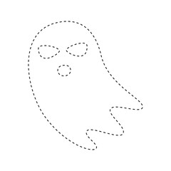 Ghost tracing worksheet for kids