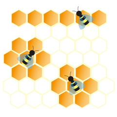 illustration of a honeycomb background