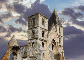 Fototapeta na wymiar Ruins of medieval monastery church.
