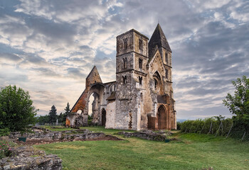 Fototapeta na wymiar Ruins of medieval monastery church.