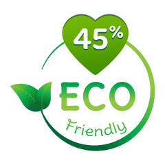 the series of Eco friendly stamp grade icons Vector illustration with Green organic plant leaf. Eco friendly green leaf label sticker. 2d vector illustration.