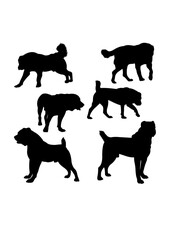 Alabai dog mammal silhouettes. Good use for symbol, logo, icon, mascot, sign, or any design you want.