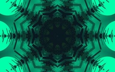 This is an Illustration abstract kaleidoscope with green design art, wall art, and backdrop.Its very perfect for batik pattern, bohemian, wall art, mirror frame, backdrop, carpet design, tapestry .