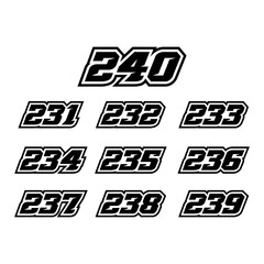 Racing Number Logo Design With Frame