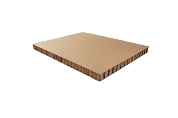 Brown cardboard honeycomb sandwich panel isolated transparent png