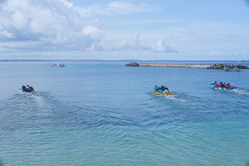 琉球の航海の安全や豊漁祈願のハーリー 池間島海神祭 沖縄県宮古島の伝統行事