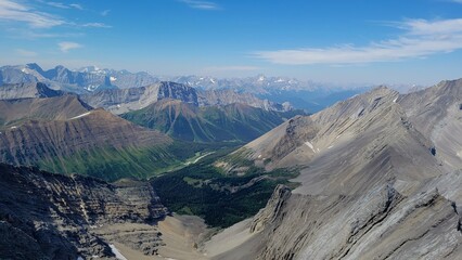 View towards Highwood Pass at the summit of Storm Mountain