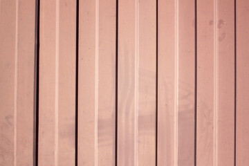 Corrugated metal fence. Profiled metal texture.