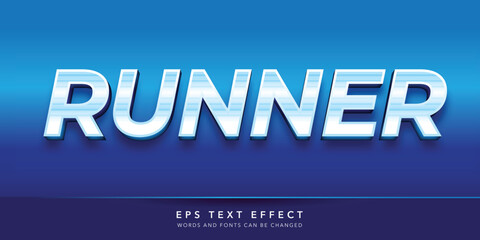 runner 3d editable text effect