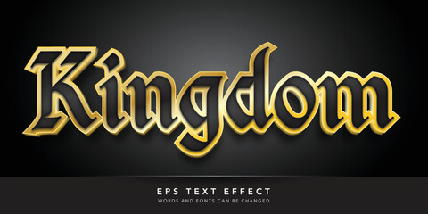 kingdom 3d editable text effect