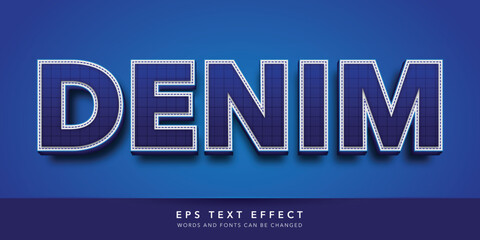 denim 3d editable text effect