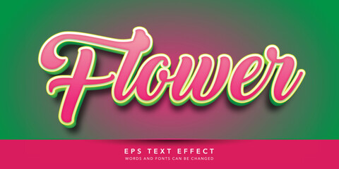 flower 3d editable text effect