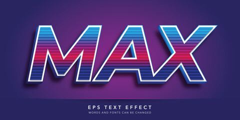 max 3d editable text effect - obrazy, fototapety, plakaty