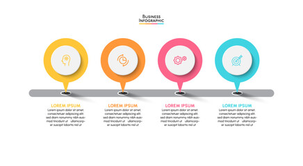 Business data visualization. timeline infographic icons designed for abstract background template milestone element modern diagram process technology digital marketing data presentation chart Vector