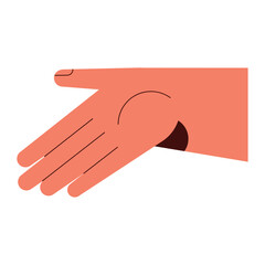 hand human receiving gesture