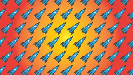 pattern with rockect