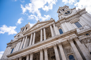  Exterior of beauitful Saint Paul's Cathedral in London.