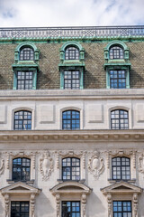 Exterior facade of typical commercial building in the city of London.