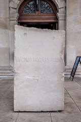 Monument on the steps of St Martin in the fields Church.