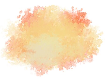 Watercolor yellow banner. Warm color painting and splash. Summer or autumn background concept. Abstract artwork illustration.