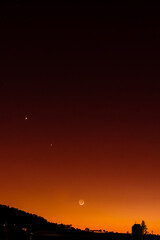 Sunset, moon, venus and jupiter © Mario
