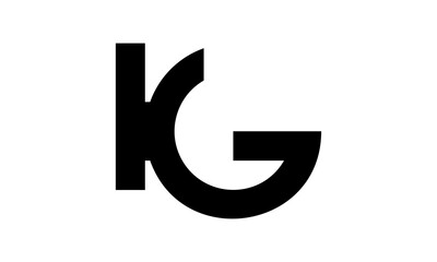 KG letter logo alphabe