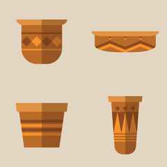 set of pots of pots