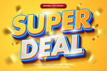 Super deal editable text effect