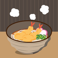 きつねうどん　背景あり　1:1