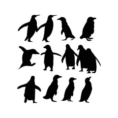 Penguin silhouette vector illustration