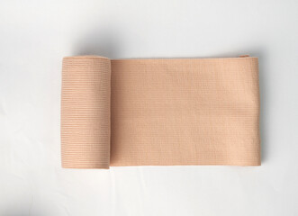medical elastic bandage roll on white