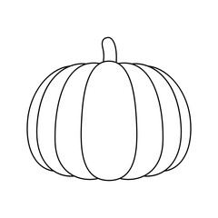 Coloring page with Pumpkin for kids