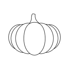 Coloring page with Pumpkin for kids