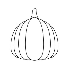 Coloring page with Pumpkin for kids
