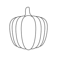 Coloring page with Pumpkin for kids