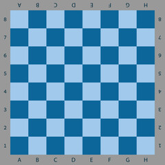 blue and white chess board