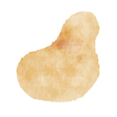 Watercolor Abstract shape blob.