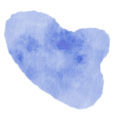 Watercolor Abstract shape blob.