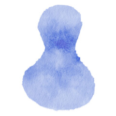 Watercolor Abstract shape blob.