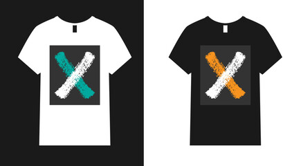 letter x t-shirt design