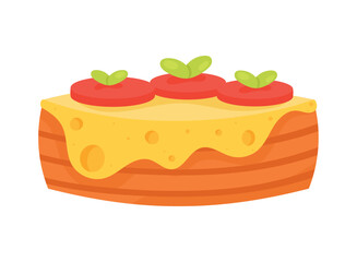 appetizer canape with melted cheese
