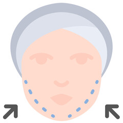 Jaw surgery icon. Flat design. For presentation.
