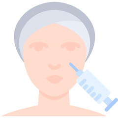 Facial fillers icon. Flat design. For presentation.
