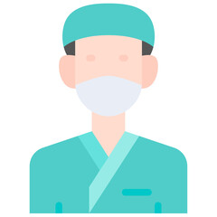Doctor icon. Flat design. For presentation.