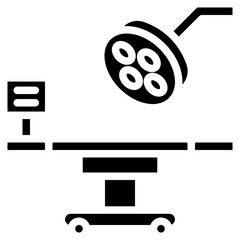 Operating room icon. Solid design. For presentation, graphic design, mobile application.
