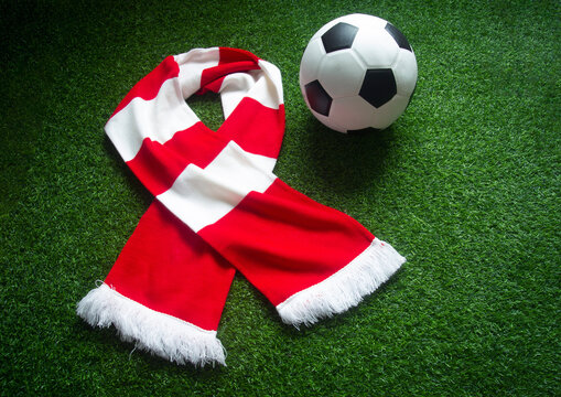 football with scarf , soccer supporters 