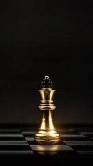 King chess pieces on black background concepts of competition challenge of leader business team or...